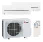 Preview: Mitsubishi Electric 2x MSZ-AY20VGK Kompakt und MXZ-2F33VF Multi-Split-Klimaanlage