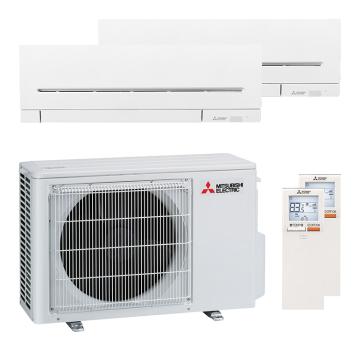 Mitsubishi Electric 2x MSZ-AY20VGK Kompakt und MXZ-2F33VF Multi-Split-Klimaanlage