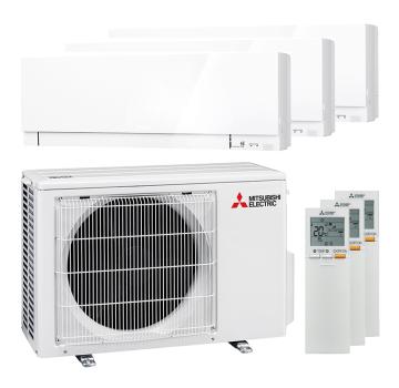 Mitsubishi Electric 3x MSZ-EF35VGK Premium und MXZ-3F68VF Multi-Split-Klimaanlage