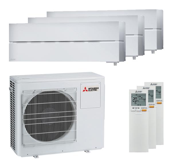 Mitsubishi Electric 2x MSZ-LN18VGK / 1x MSZ-LN50VGK Diamond und MXZ-3F54VF Multi-Split-Klimaanlage