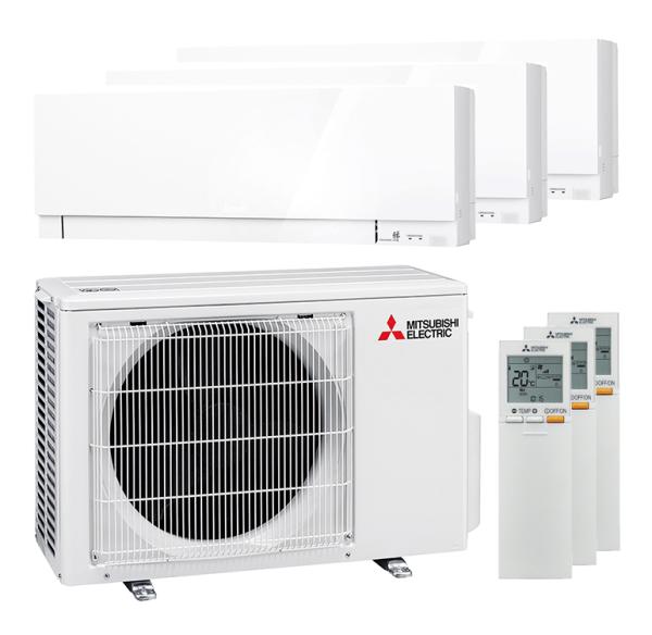 Mitsubishi Electric 3x MSZ-EF18VGK Premium und MXZ-3F54VF Multi-Split-Klimaanlage